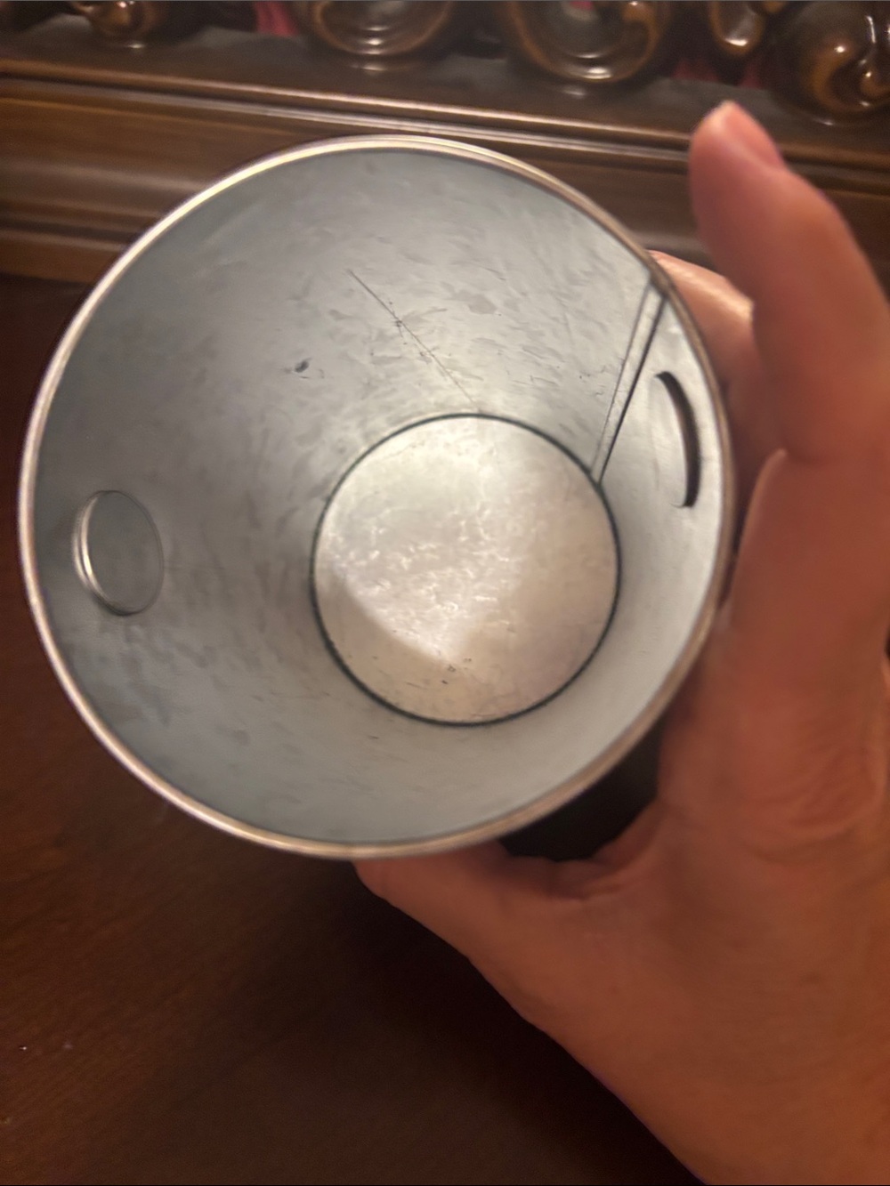 Silver Metal Mini Bucket - Picture 2 of 3